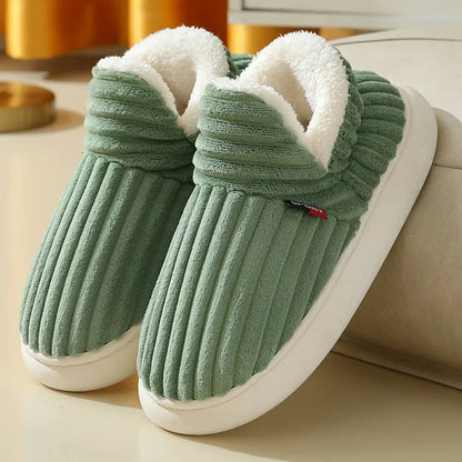 Luxuriously Soft Solid Color Winter Slippers for Ultimate Comfort