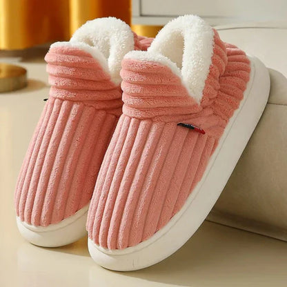 Luxuriously Soft Solid Color Winter Slippers for Ultimate Comfort