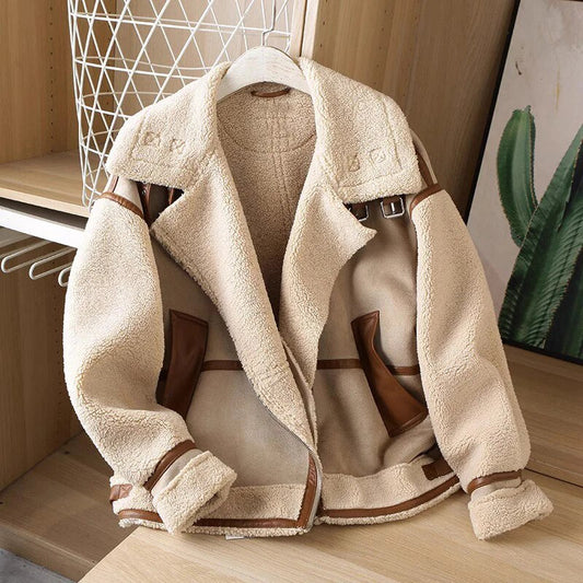 Sophia Beige Sherpa Jacket: Cozy and Chic Winter Essential