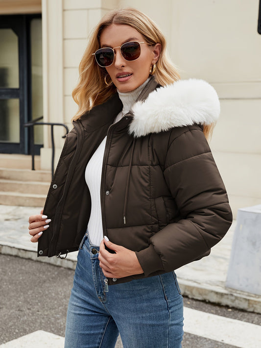 Mélodie - Stylish and Cozy Black Puffer Jacket for Winter