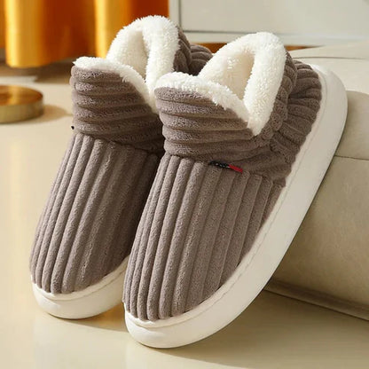 Luxuriously Soft Solid Color Winter Slippers for Ultimate Comfort