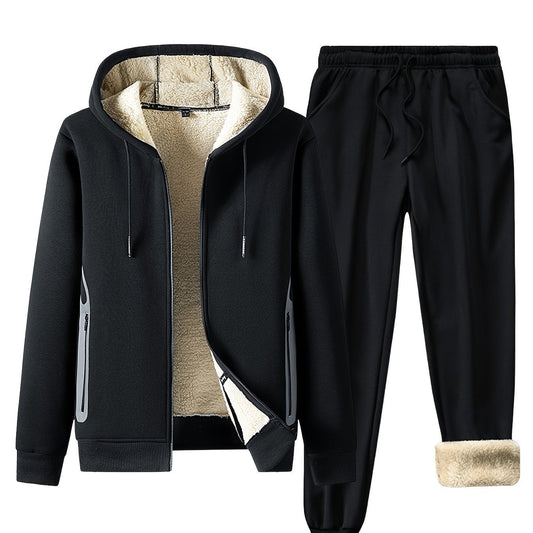 Men's Sherpa-Lined Tracksuit Set