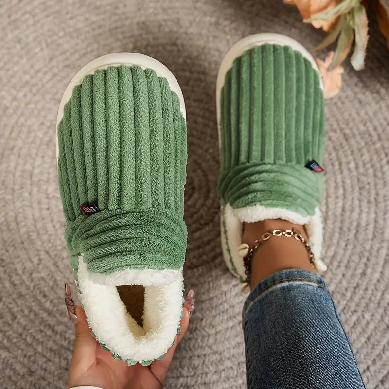 Luxuriously Soft Solid Color Winter Slippers for Ultimate Comfort