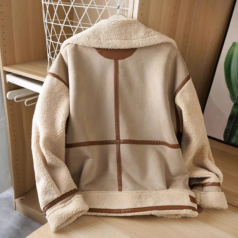 Sophia Beige Sherpa Jacket: Cozy and Chic Winter Essential