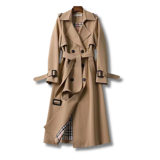 Sienna Mode - Stylish Brown Women's Trench Coat