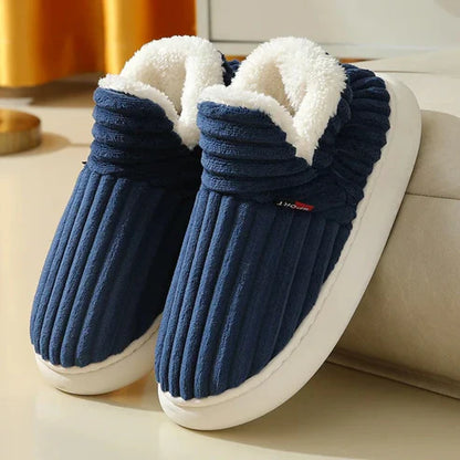 Luxuriously Soft Solid Color Winter Slippers for Ultimate Comfort